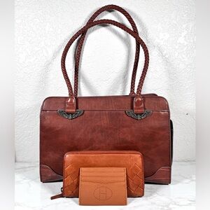 Bueno Brown Shoulder Bag PLUS WALLET N CARD HOLDER